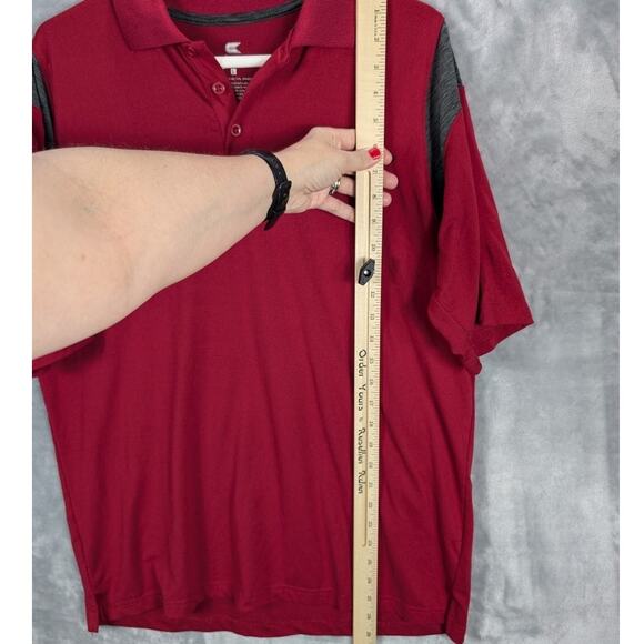 Colosseum Razorback Shirt Mens Large Polo Arkansas Red Short Sleeve Hogs Preppy - Picture 4 of 5